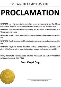 Village Declares Sam Floyd Day